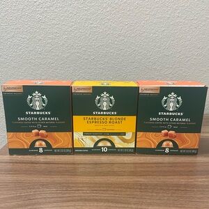 Starbucks Nespresso pods for Vertuo machine only caramel x2 blonde roast x1